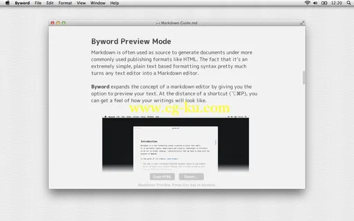 Byword 2.2 MacOSX的图片1