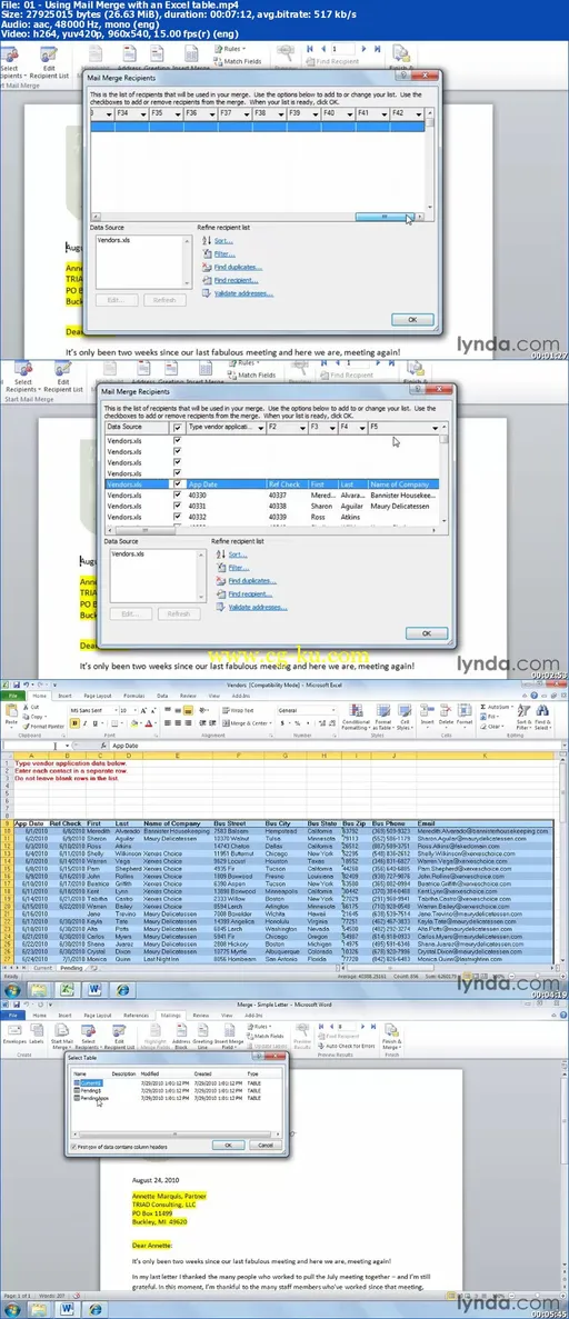 Lynda – Word 2010 Mail Merge in Depth with Gini Courter的图片1