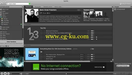 Spotify 0.9.1.57 MacOSX 流式音乐播放器的图片1