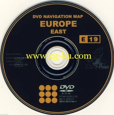 TOYOTA LEXUS Navigation DVD CENTRAL Europe 2014-2015 E19 DVD9-NAViGON的图片1