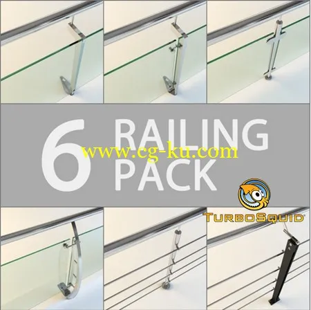 Turbosquid 6 Railing Pack的图片1