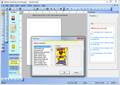 Belltech Greeting Cards Designer 5.5.1 贺卡设计工具的图片1