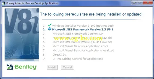 Prerequisites for Bentley Desktop Applications 08.11.09.03的图片2