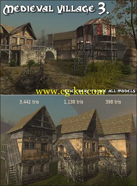 DEXSOFT-GAMES Medieval Village 3 model pack的图片1