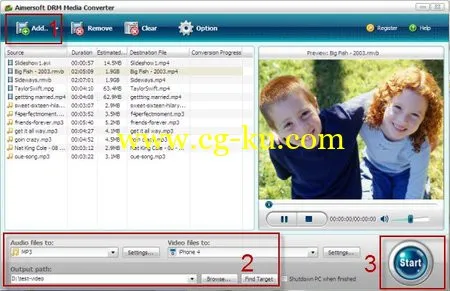 Aimersoft DRM Media Converter 1.5.6.0的图片1