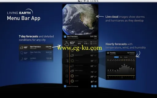 Living Earth – Desktop Weather & World Clock 1.24 MacOSX的图片1