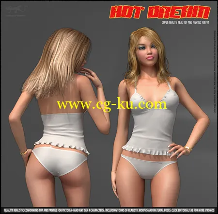 Hot Dream – Top and Panties for V4的图片1