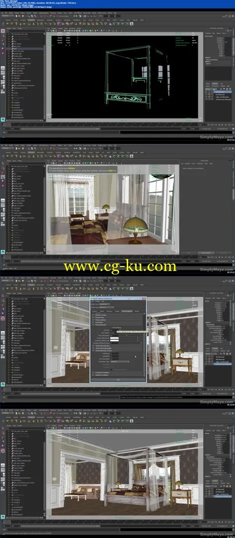 Simply Maya – Shading Lighting and Rendering the Bedroom in MR的图片1