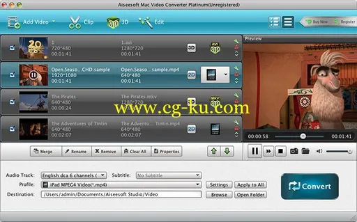 Aiseesoft Mac Video Converter Platinum v6.3.60的图片1