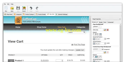 CoffeeCup Shopping Cart Designer Pro v3.9.463的图片1