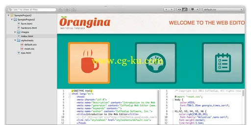 CoffeeCup Web Editor v2.0.2831 MacOSX的图片1