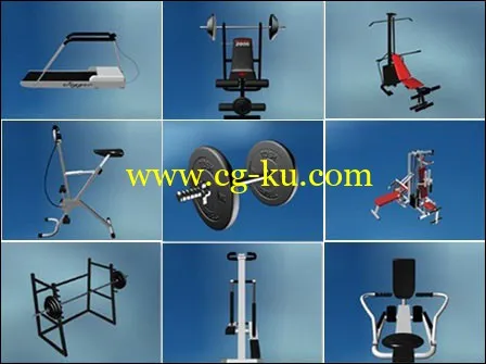 Gym Equipment 3d Models的图片1