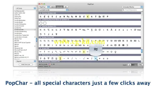 PopChar 6.3 MacOSX的图片1