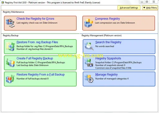 Registry First Aid Platinum 10.1.0 Build 2297 x86/x64的图片1