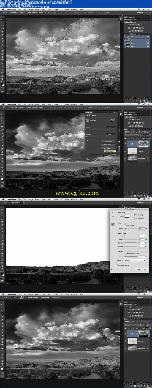 Lynda – Black-and-White Project: Creating a Dramatic Landscape with Lightroom and Photoshop的图片1