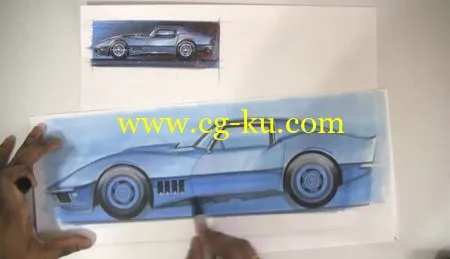 How to Draw Cars – Marker Rendering and Digital Painting 手绘+数字绘图教程的图片5