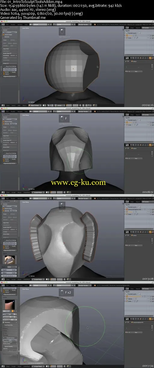 CGCookie – Modeling a Sci-Fi Helmet的图片1