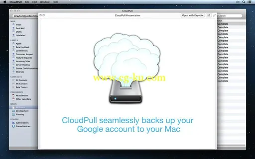 CloudPull 2.4.2 MacOsX 备份Google数据工具的图片1