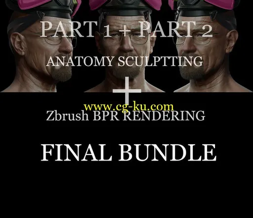 Gumroad – Anatomy Sculpting and ZBrush BPR Rendering Package by Frank Tzeng的图片1