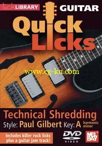 Guitar Quick Licks: Paul Gilbert Style Technical Shredding, Key of A的图片1