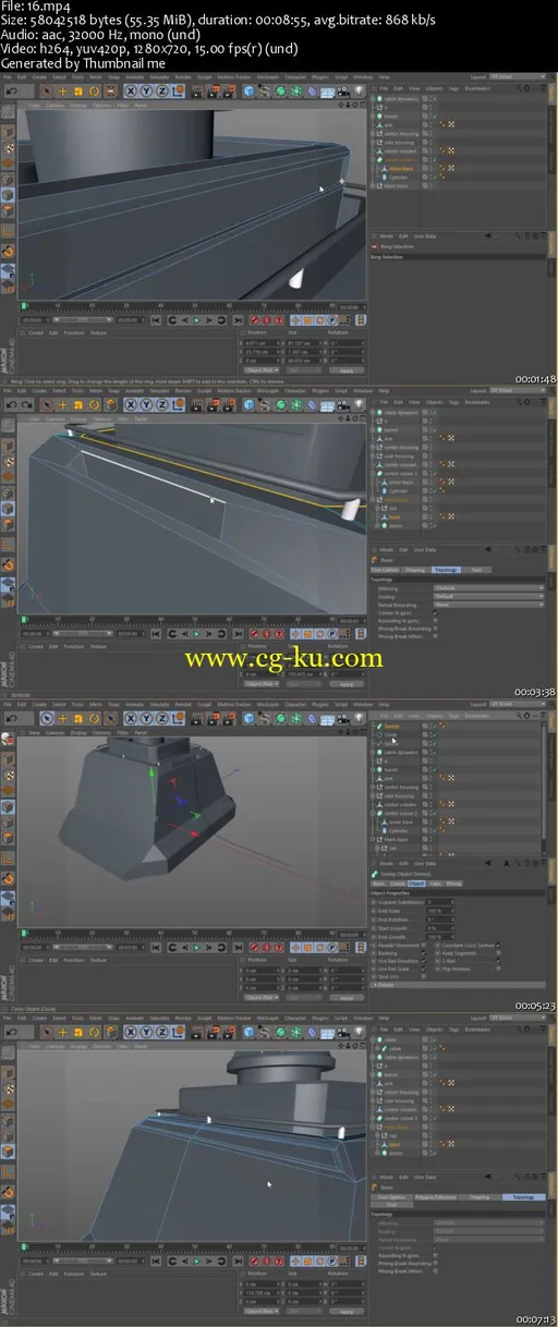 Modeling a Machine Gun Turret in CINEMA 4D R16的图片2