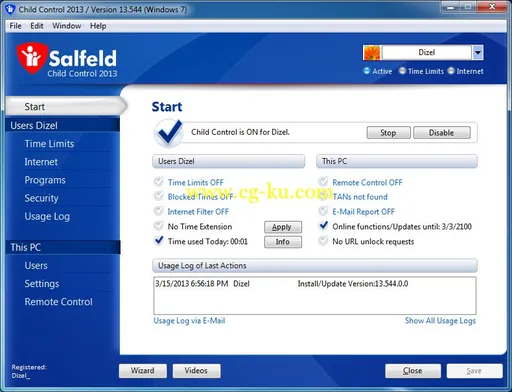 Salfeld Child Control 2013 13.590 电脑权限/上网控制的图片1