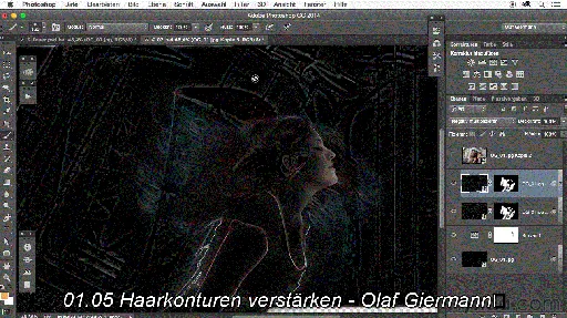 Olaf Giermann – The Girl on Fire Feuriges Haar mit Photoshops Pinseln und Effekten的图片3