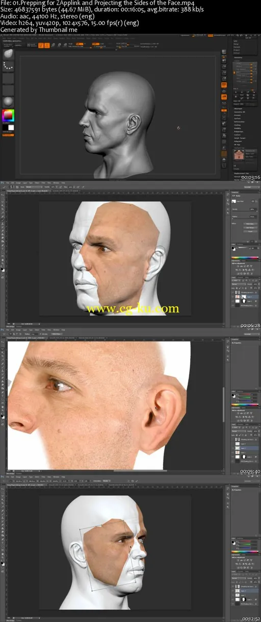 ZBrushworkshops – Texturing A Head In ZBrush And Rendering In Marmoset的图片2