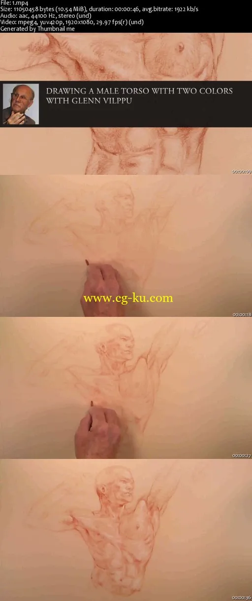 Drawing a Male Torso with Two Colors的图片2