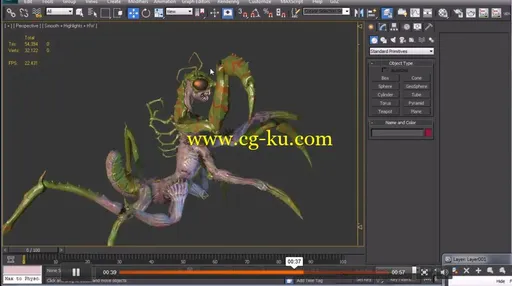 Zbrush和Max创建游戏怪物昆虫教程 Dixxl Tuxxs – Creating a Game-Ready Monster Insect in ZBrush and 3ds Max的图片4