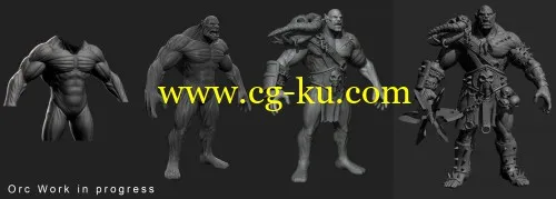 Gumroad – Iván Pérez Ayala – Orc Model (Work in progress)的图片1