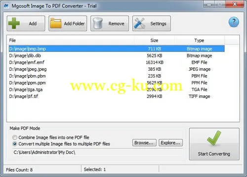 Mgosoft Image To PDF Converter 8.2.263 图像转PDF的图片2