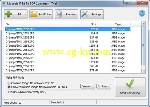 Mgosoft JPEG To PDF Converter 8.0.520 JPEG转PDF的图片1