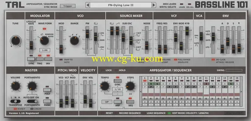 Togu Audio Line TAL-BassLine-101 v1.11 WiN MacOSX的图片1