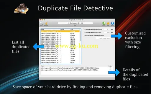 Duplicate File Detective v1.04 MacOSX的图片1