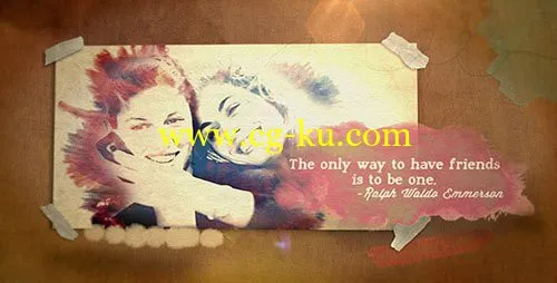 水彩AE模板 Watercolor Quotes Portrait – VideoHive After Effects Project的图片1