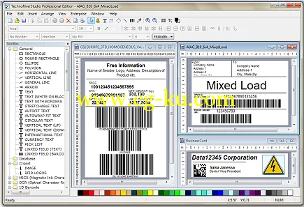 TechnoRiverStudio Professional 8.0.1710 条形码设计的图片1