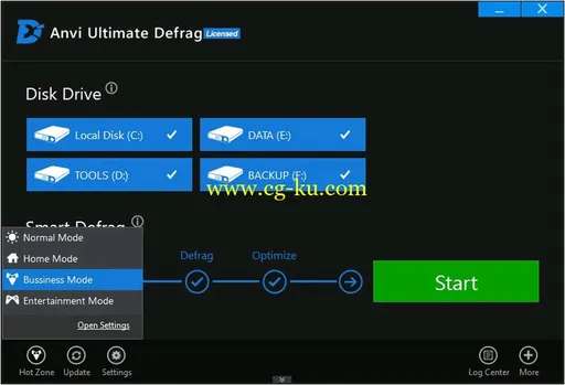 Anvi Ultimate Defrag Pro 1.1.0.1305 磁盘碎片整理工具的图片1