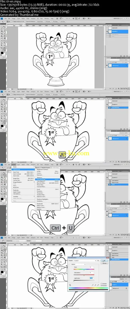 Sosarmy – Photoshop coloring tutorial for mascot design的图片1