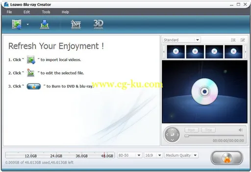 Leawo Blu-ray Creator 5.2.0.0 全功能DVD及蓝光碟片刻录软件的图片1