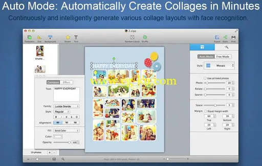 CollageIt 3 Pro v3.6.0 Multilingual MacOSX的图片1