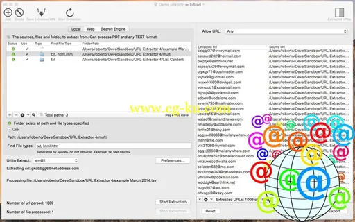 URL Extractor 4.5.0 MacOSX的图片1