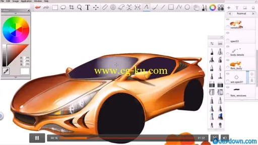 Dixxl Tuxxs – Creating Automotive Concepts in SketchBook Pro 汽车概念教程的图片3