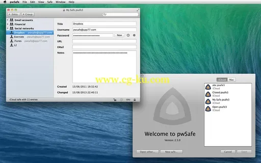 PwSafe 3.2.1 MacOSX的图片1