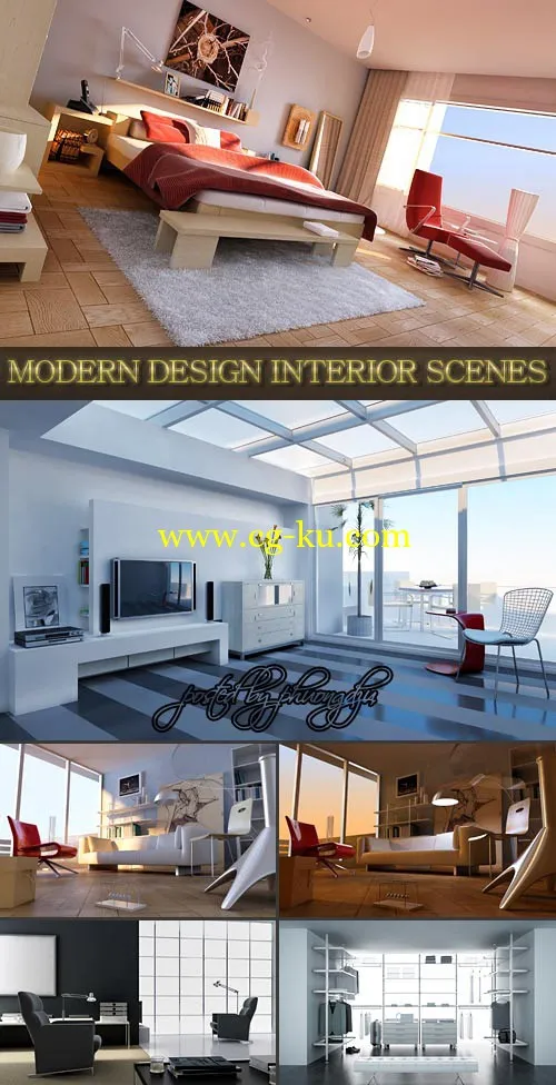 现代室内设计VRay场景 M0DERN DESIGN INTERIOR SCENES的图片1