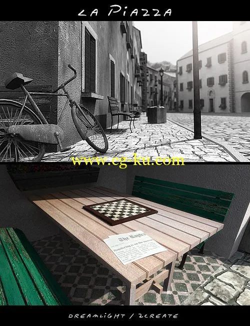 地中海小镇 DAZ 3D La Piazza Realistic Mediterranean T0WN的图片5