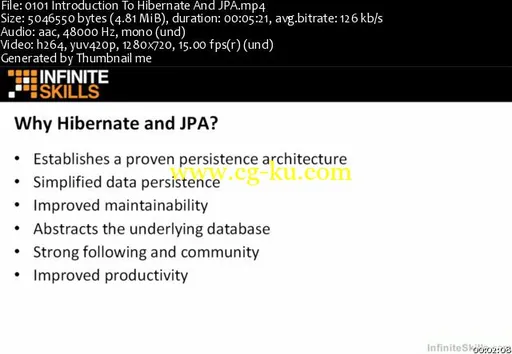 Hibernate and Java Persistence API (JPA) Fundamentals Training Video的图片2