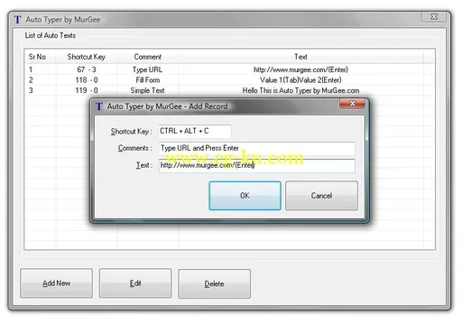 Murgee Auto Typer Software Utility 1.12的图片1