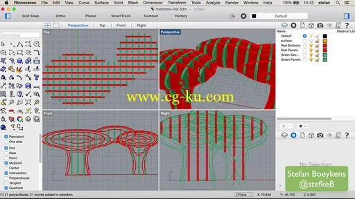 Model complex 3D architectural geometry with Rhinoceros的图片2