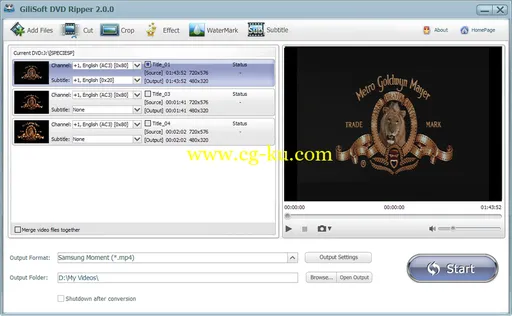 GiliSoft DVD Ripper 4.5.0的图片1